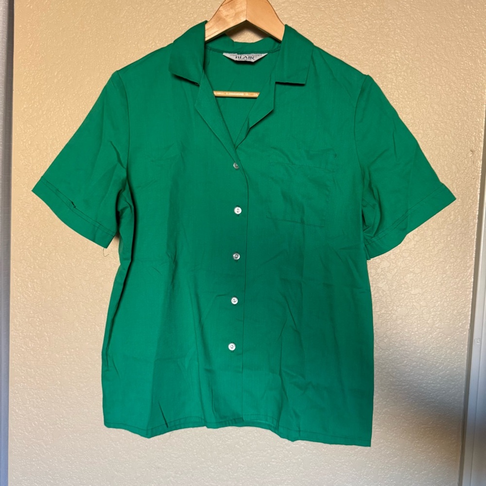 Green button up